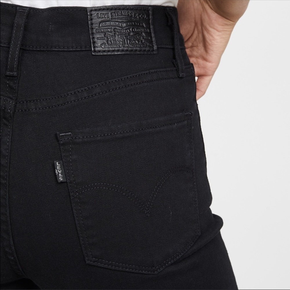 NWT Levi’s 724 High Rise Straight jeans black 24 - Picture 4 of 9